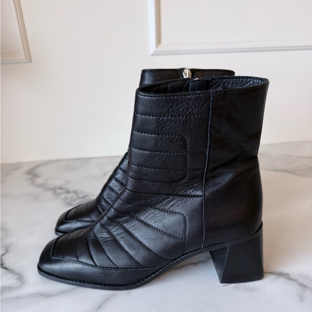 L’intervalle Black Leather Ankle Boot size 7 Grunge Goth Witchy Whimsigoth Boho - Picture 2 of 7